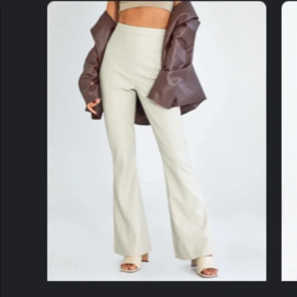 Glassons Pants Jumpsuits Glassons Faux Leather Flare Pant